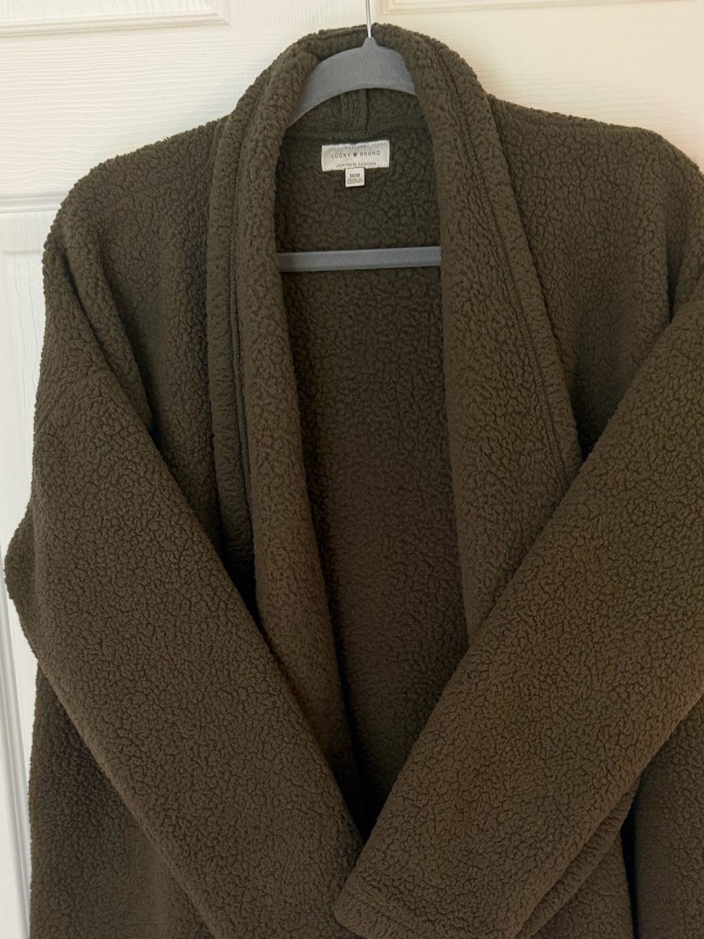 Lucky Brand Olive Green Sherpa Jacket Interior